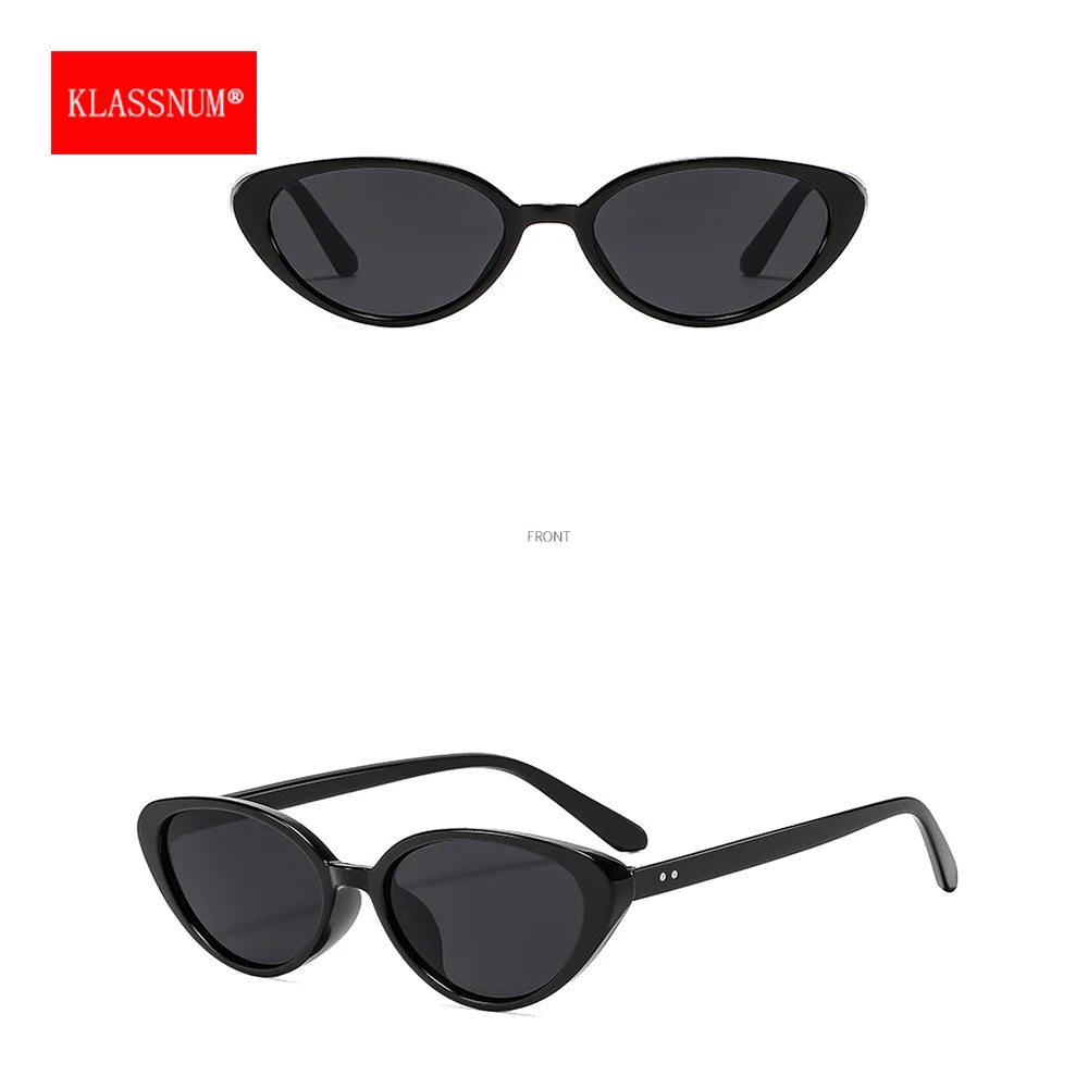 KLASSNUM Burgundy Red Sunglasses Women Cat Eye Frame 2026 Trendy Sun Glasses Shades Female Luxury Brand Designe Unisex Eyewear