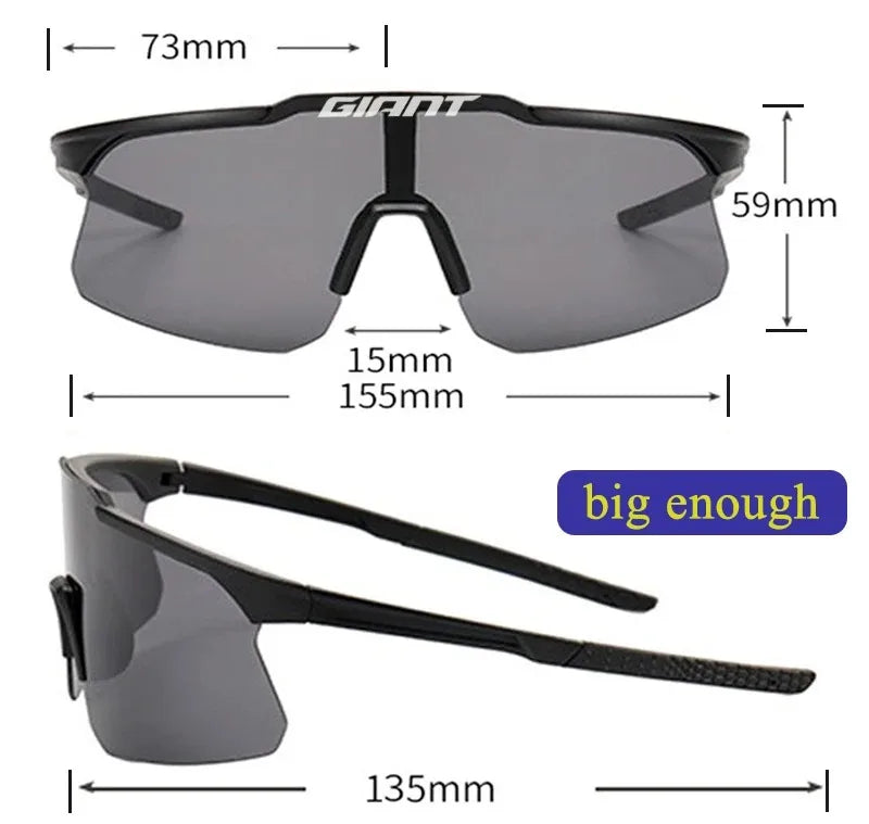 giant long-distance Cycling Glasses super light Men WomenAnti-Fog UV400 Protection MTB Bike Glasses Windproof Sports Eyewear
