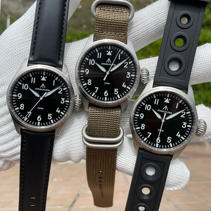 STEELFLIER Official SF743 Quartz Pilot Big Onion Crown Swiss Luminous VH31 20Bar Waterproof Sapphire Crystal Luxury Dive Watch