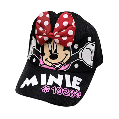 Disney Minnie Mickey Anime Peripheral Cotton Polyester Baseball Cap Figure Cartoon Peaked Cap Dress Up Kid's Birthday Gifts