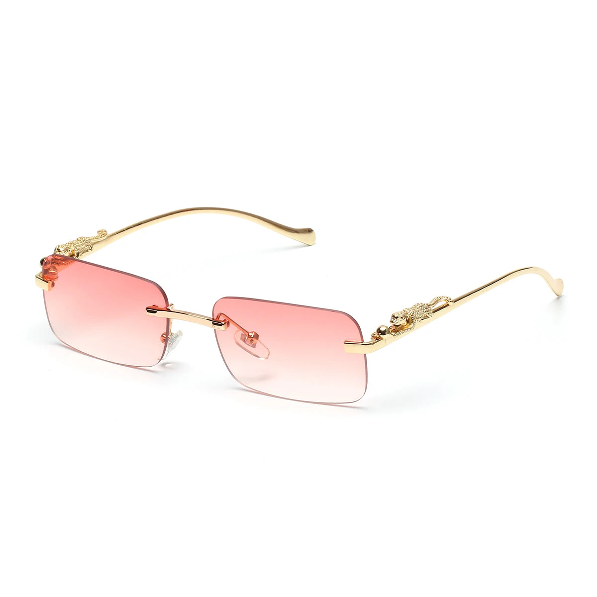 Ruiao rimless sunglasses UV400 fashion square metal glasses for men women designer man's brand sun glasses shades for outdoor