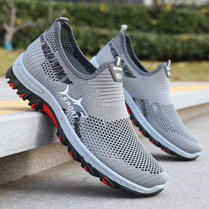 Męskie letnie trampki Sportowe męskie buty z siateczki Oddychające buty sportowe Płócienne lekkie trampki Tanie buty Wyprzedaż