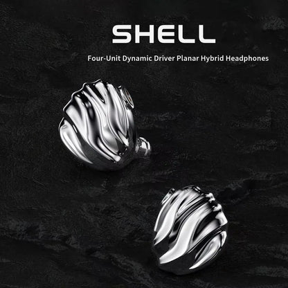TRN SHELL 4DD+1 Planar Hybrid Drivers In-Ear Earphone IEM 0.78mm Detachable Cable Wired HIFI Music Earbuds Nozzle Design Headset