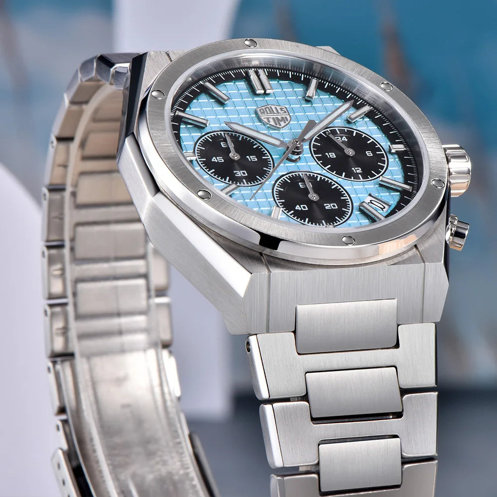 2026 RollsTimi Men's Watches Luxury Quartz Men's Watches Classic Sapphire VK63 Sports Chronograph Stainless Steel Calendar reloj