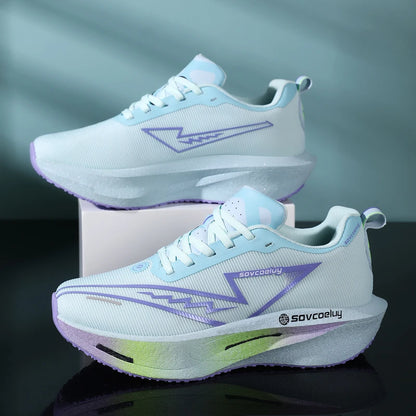 Running Shoes Speciality Men Marathon Sports Carbon Board Breathable Ultralight Women Comfy Athletic Cushion Stability Sneakers