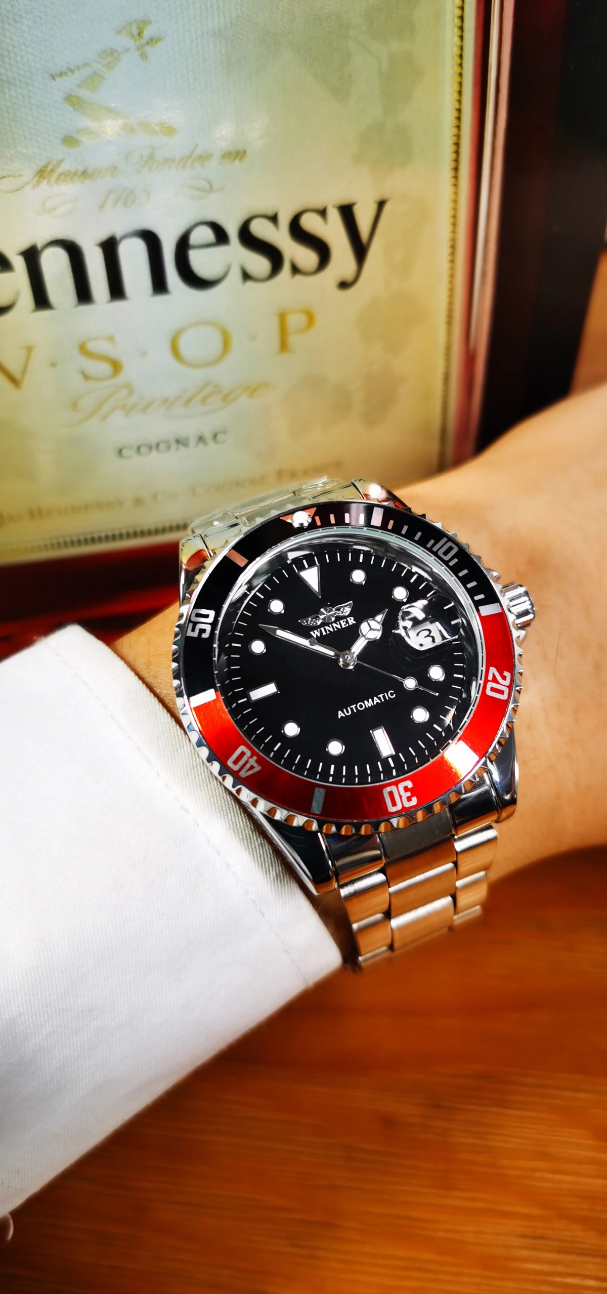 Orologio meccanico classico da uomo – Marchio di lusso, stile professionale, movimento automatico, lunetta girevole, quadrante luminescente, bracciale in acciaio