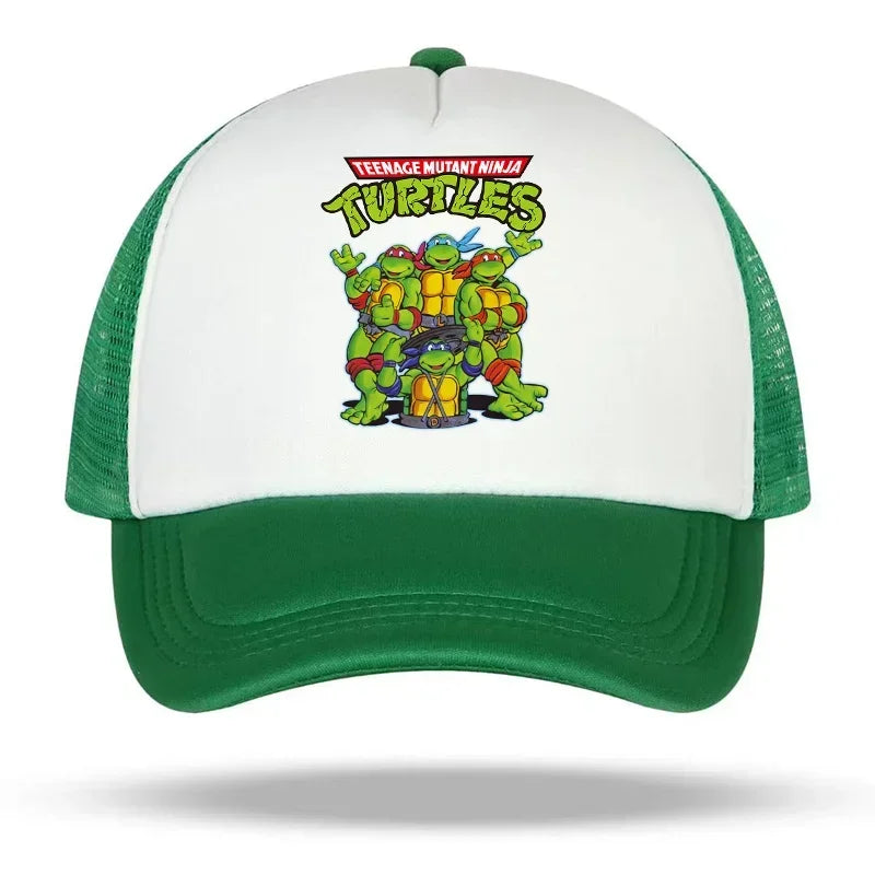 Teenage Mutant Ninja Turtles Baseball Cap Embroidered Cartoon Anime Print Hats Duck Tongue Hat Nethats Sun Visor Headgear Gifts