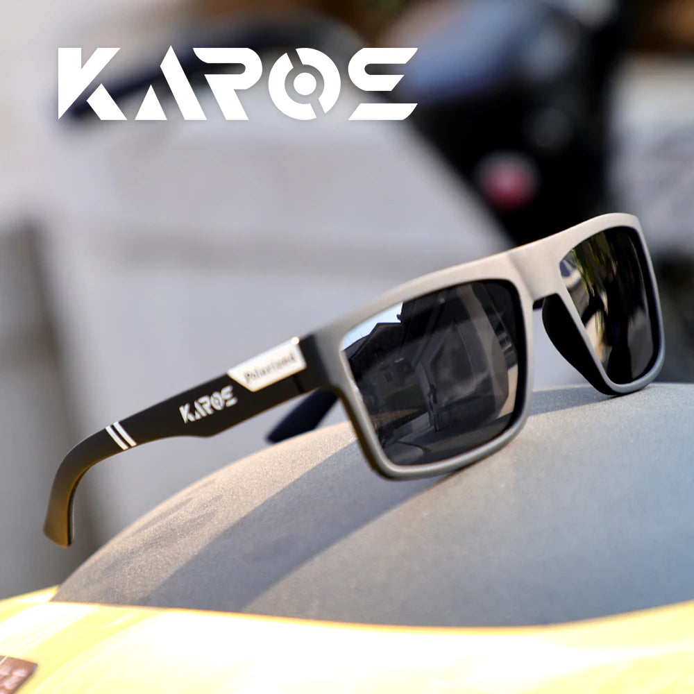 KAROS Fashion Polarized Sunglasses Men Women Luxury Driving Fishing Travel Vintage Square Sun Glasses For Man UV400 Eyewear