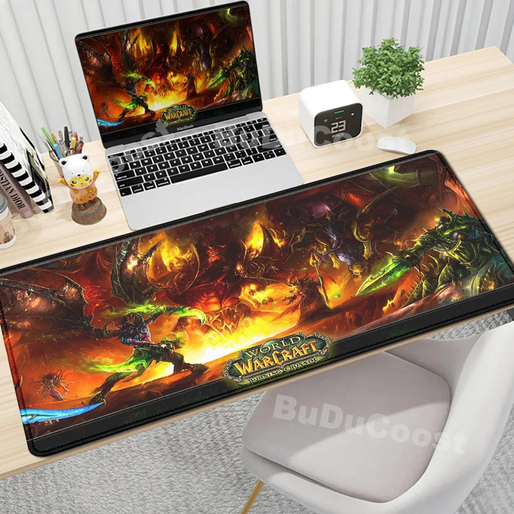 Anime World of Warcraft gaming podloga za stol, podloga za miš, računalni dodaci, XXL, zaključani rub, podloga za tipkovnicu i miša, gamerski tepih, uredske podloge