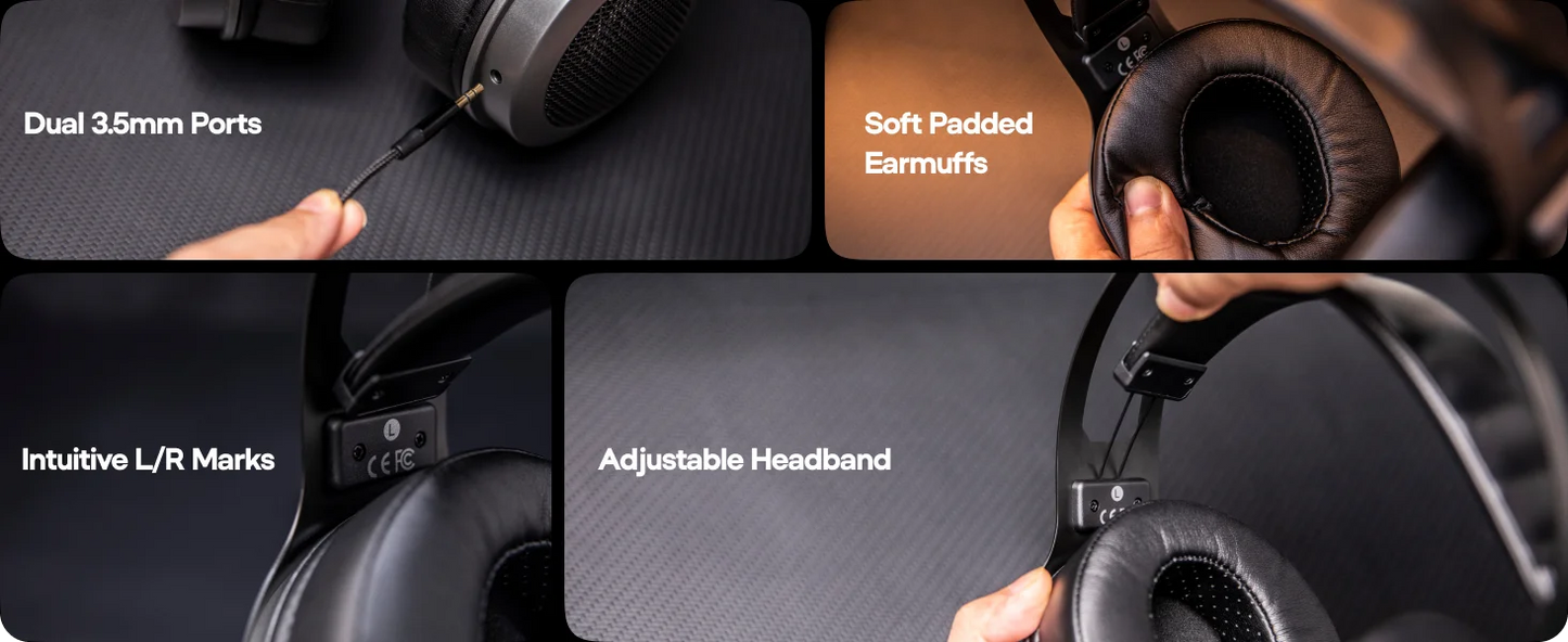 Linsoul Kiwi Ears Altruva Hi-Fi 50mm Dynamic Driver Headphones Open-Back Audiophile Headphones Premium Studio Sound