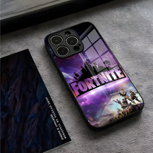 B-Battle-R-Royales-F-FortniteS -puhelinkuori iPhone 17 Pro Max 15 Pro 14 12 11 13 Mini X XR XS 16 Plus SE -malleille, lasisuojakuori