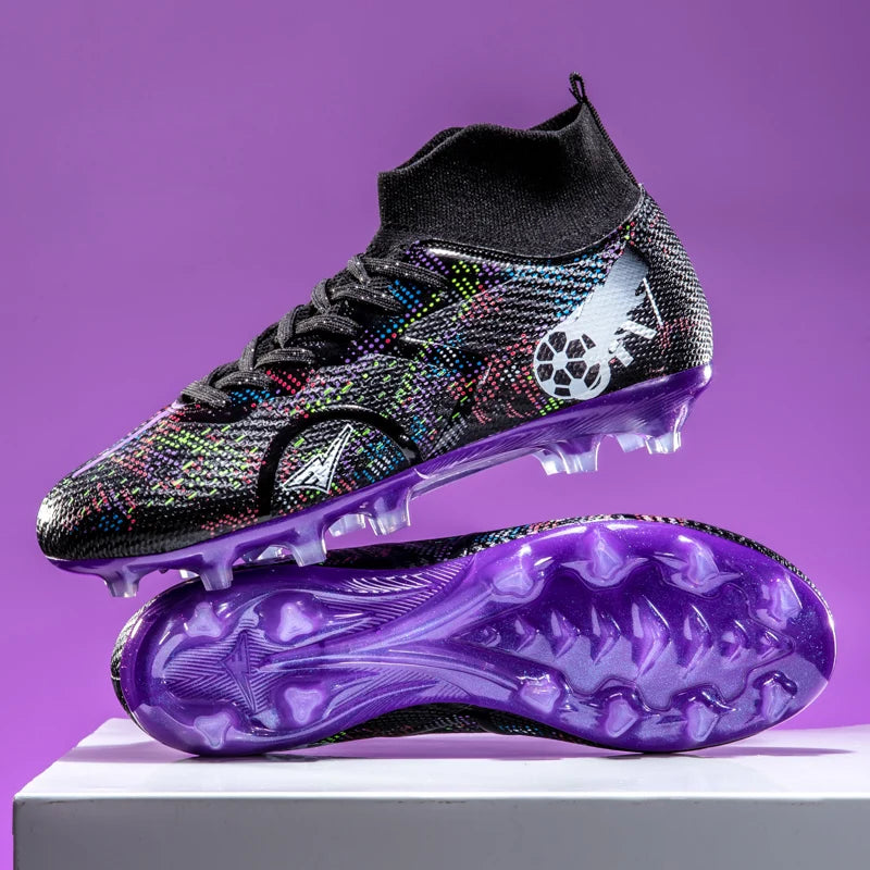 New Men Football Boots Training Soccer Shoes Breathable Grass Cleats Match Long Spikes Indoor Sneakers Ultralight Drop Shipping