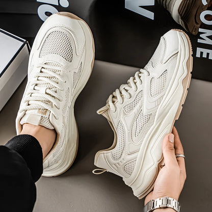 Ténis casuais de corrida para homem, primavera/verão, sola macia, antiderrapantes, respiráveis, para corrida ao ar livre, sapatos desportivos Joker para jovens