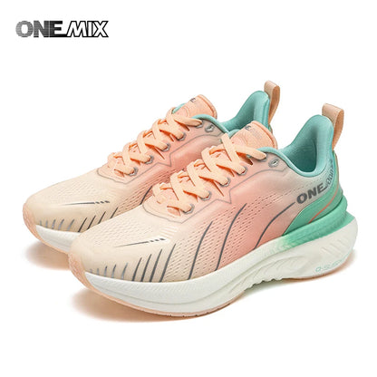 „ONEMIX“ moteriški sportiniai bateliai, juodi, kvėpuojantys bėgimo bateliai moterims, dizainerio kūrinys, nemokamas pristatymas, rožiniai mados sportiniai bateliai su amortizacija