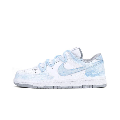 Anpassade sneakers Nike Dunk ”Fog Hidden Auspicious Clouds” – högmodiga retro-skor i kinesisk tuschteckningsstil, låga skor för både män och kvinnor