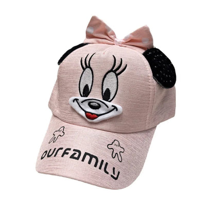 Disney Minnie Mickey Anime Peripheral Cotton Polyester Baseball Cap Figure Cartoon Peaked Cap Dress Up Kid's Birthday Gifts