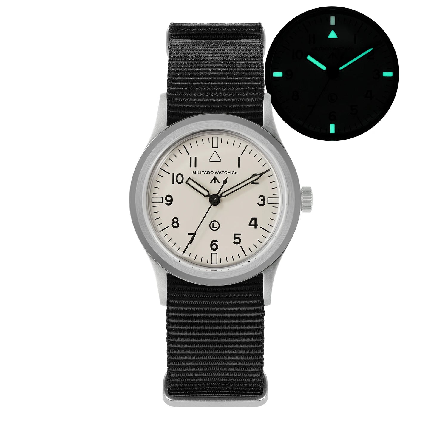 Militado ML14 Quartz Watch VH31 Movement Bubble Sapphire Crystal Vintage Watch 100m Waterproof BGW9 C3 Luminous Watch