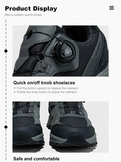 Zapatillas de senderismo para hombre Baasploa: antideslizantes, resistentes al desgaste, para escalada y senderismo al aire libre; con interior de algodón para mayor comodidad; zapatillas deportivas para actividades al aire libre.