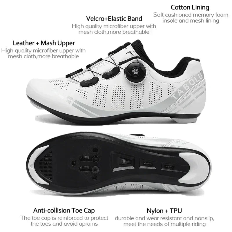 Unisex Cycling Shoes Road Bike Men Racing Self-Locking Speed Bicycle Sneakers Women Spd Cleats road Cycling Footwear