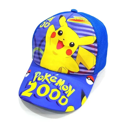 Pokemon Go Anime Figure Pikachu Polyester Baseball Cap Print Cartoon Peaked Cap Children's Dress Up Decoration Birthday Gifts