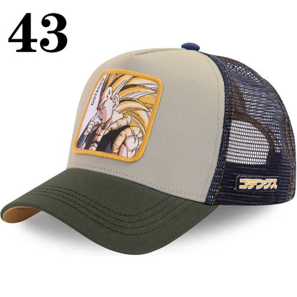 Dragon Ball Anime Character Printed Baseball Cap For Men And Women Hip Hop Hat Truck Driver Mesh Hat Summer Outdoor Sunshade