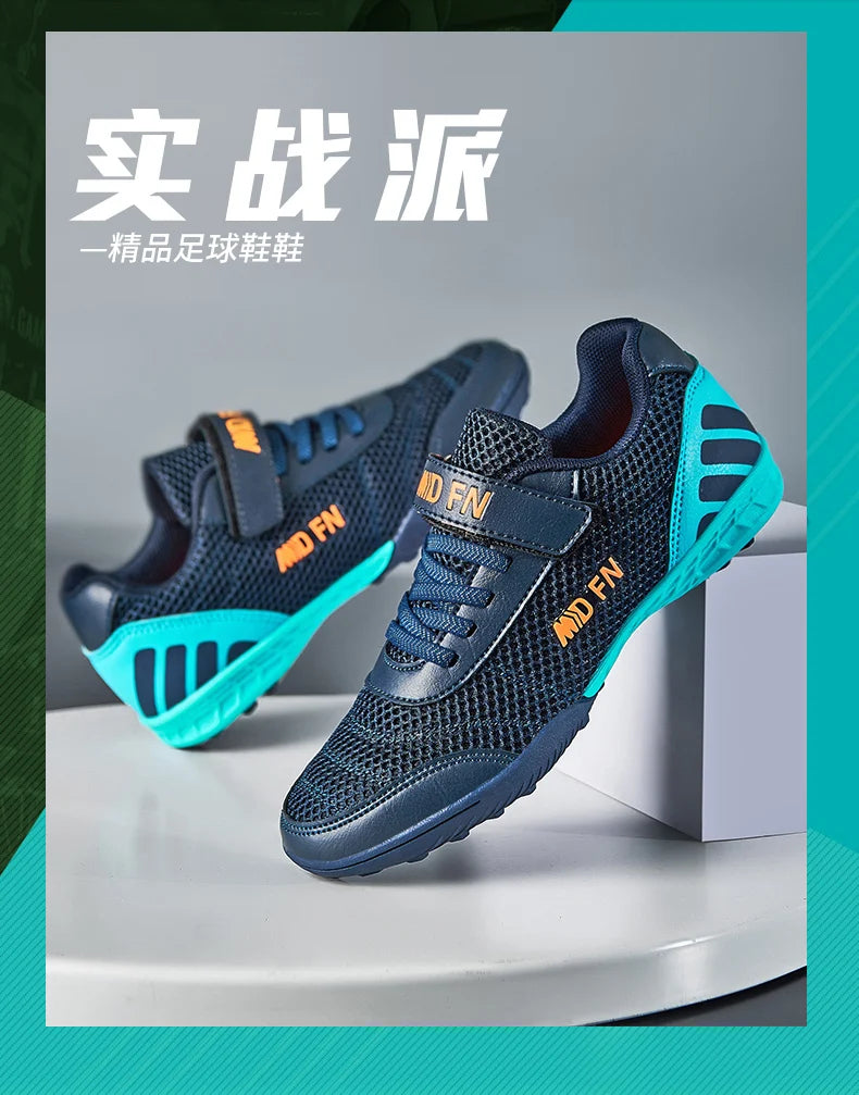 Personality Stylish And Comfortable Boys Girls Training Game Sneakers Indoor Outdoor Lawn Youth Student Soccer Shoes 29-39#