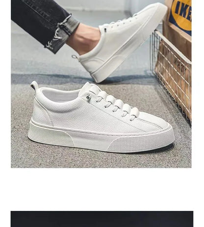 Heren sneakers, casual schoenen, heren platte schoenen, zapatillas hombre, lichtgewicht PU-leer, ademende schoenen, witte sportschoenen voor heren