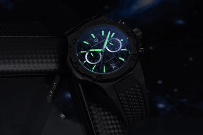 Montres à quartz pour hommes PAGANI DESIGN– Chronographe sportif de luxe, étanche, doté d'aiguilles luminescentes et d'un verre saphir avec traitement antireflet