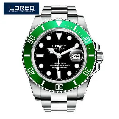 LOREO Original Men Business Watch 20ATM Waterproof Wristwatch Top Brand Casual Sport Seagull Automatic Mechanical Watch Men