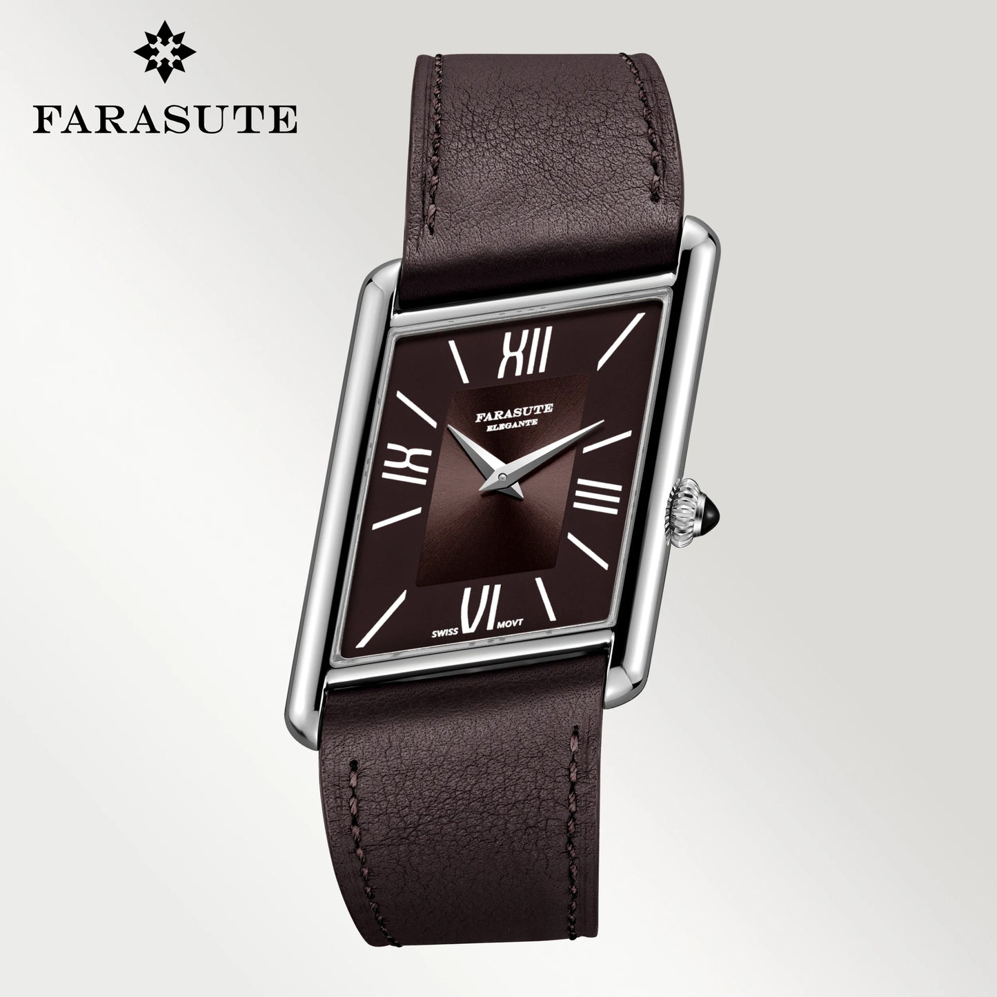 FARASUTE Luxury Square Sports Men's Watch Swiss Movement Waterproof Sapphire Glass Stainless Steel Quartz Wristwatch Male Reloj