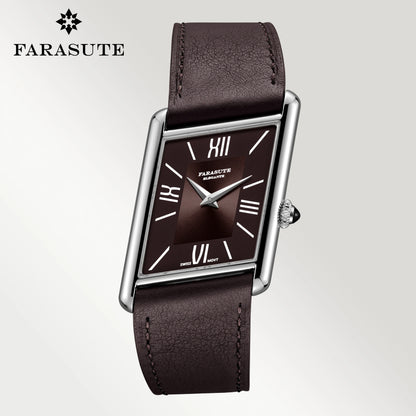 FARASUTE Luxury Square Sports Men's Watch Swiss Movement Waterproof Sapphire Glass Stainless Steel Quartz Wristwatch Male Reloj