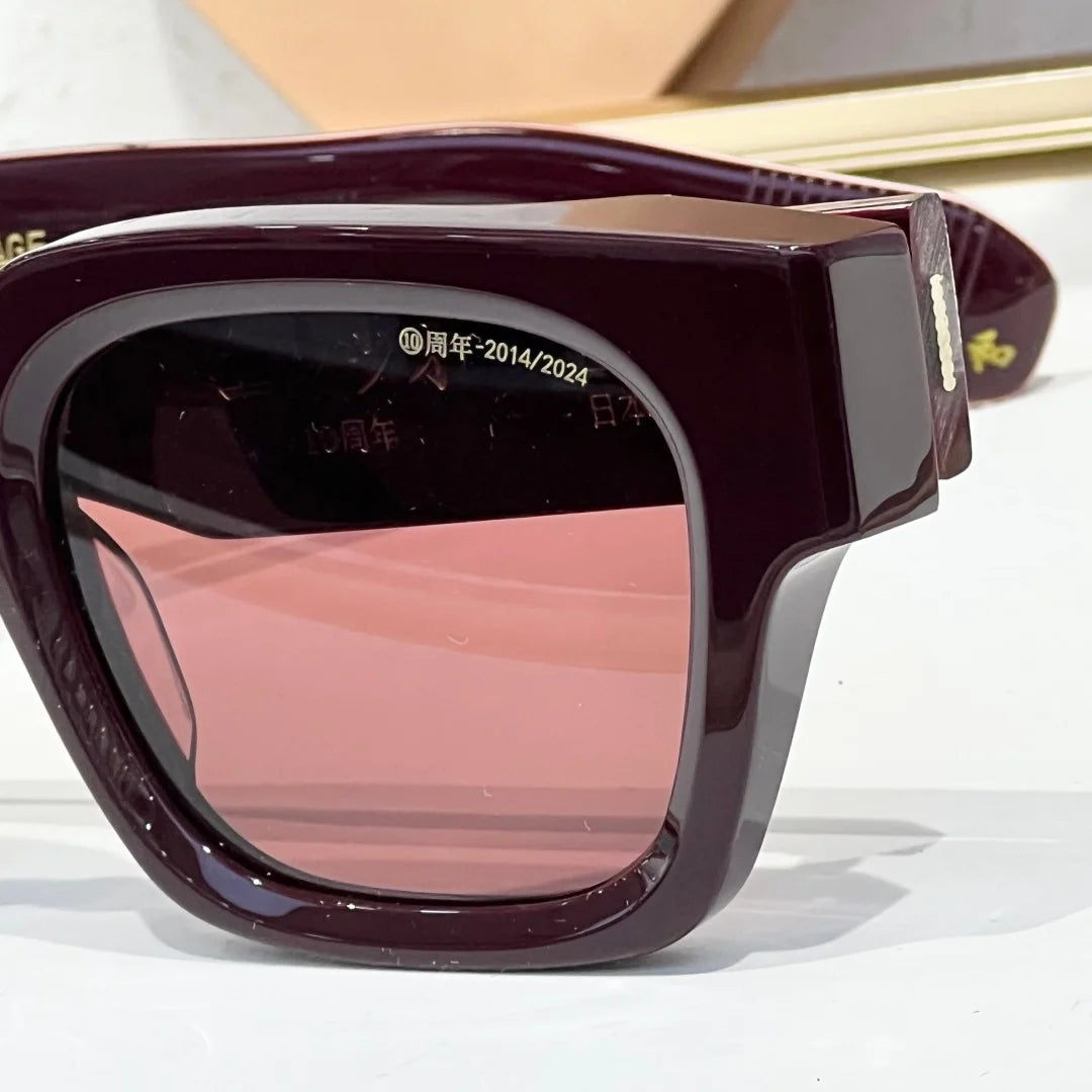 ENZO EPOXY 10th Anniversary Edition Large 51 Size Frame Red Turtle Shell Green Handcrafted Japanese Sunglasses