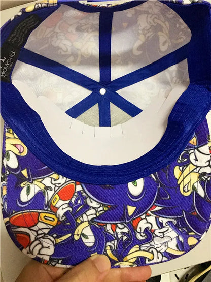 Shadow the Hedgehog 3D baseball cap for adults and children Sonic Amy Tails Knuckles printed flat edge ducktongue sun hat gifts