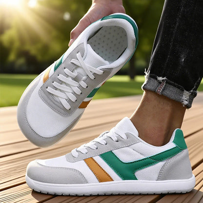 Pánské tenisky s širokou špičkou Barefoot Shoes, minimalistické, prodyšné a pohodlné boty na venkovní chůzi, sportovní ležérní modré boty 2025