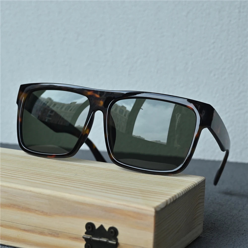 Vazrobe 165mm Oversized Black Polarized Sunglasses Men Large Huge Sun Glasses for Male Flat Top Steampunk Big Large Face