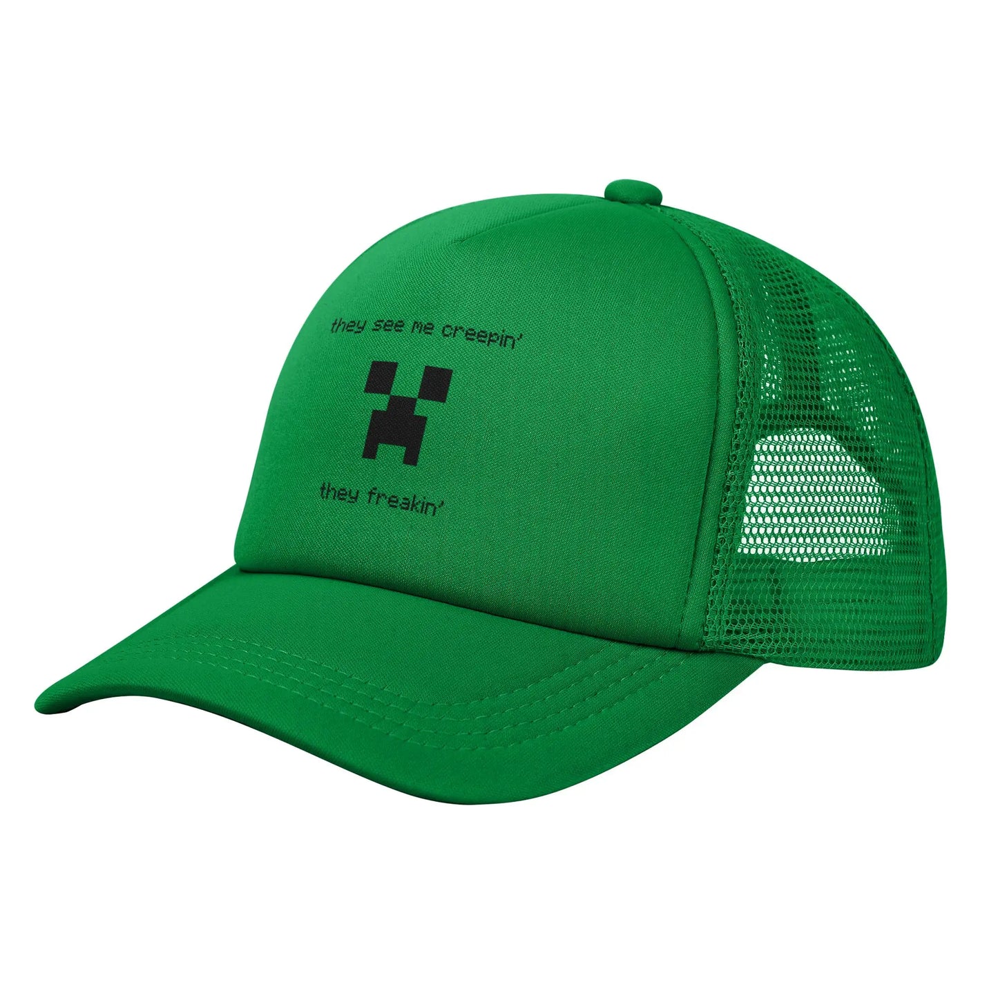 Adult Creepin Creepers Trucker Hat Mesh Baseball Cap Snapback Caps Hats Sun Hat Adjustable Sun Caps Summer