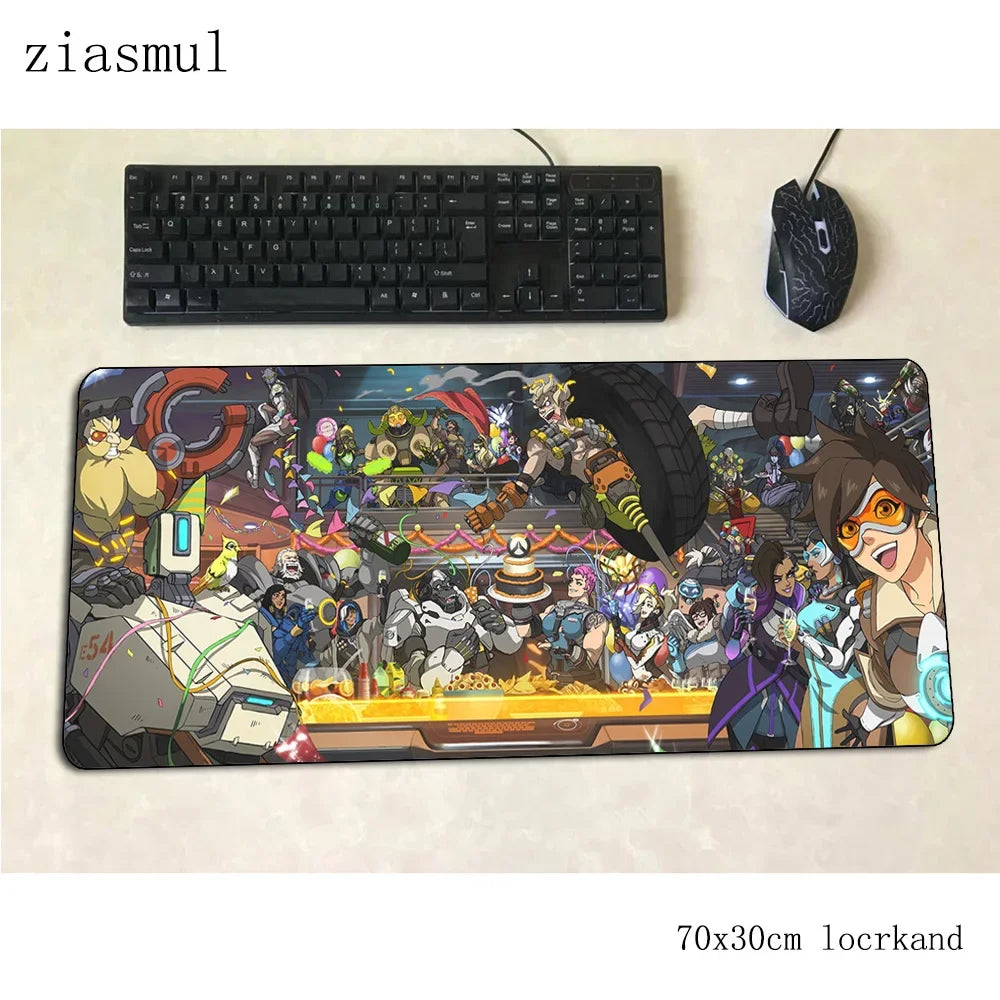 Mouse pad gamer Overwatch, superb mousepad gaming 70x30cm pentru PC și notebook, covoraș de birou pentru mouse, jocuri, design estetic, covoraș gamer, gamepad