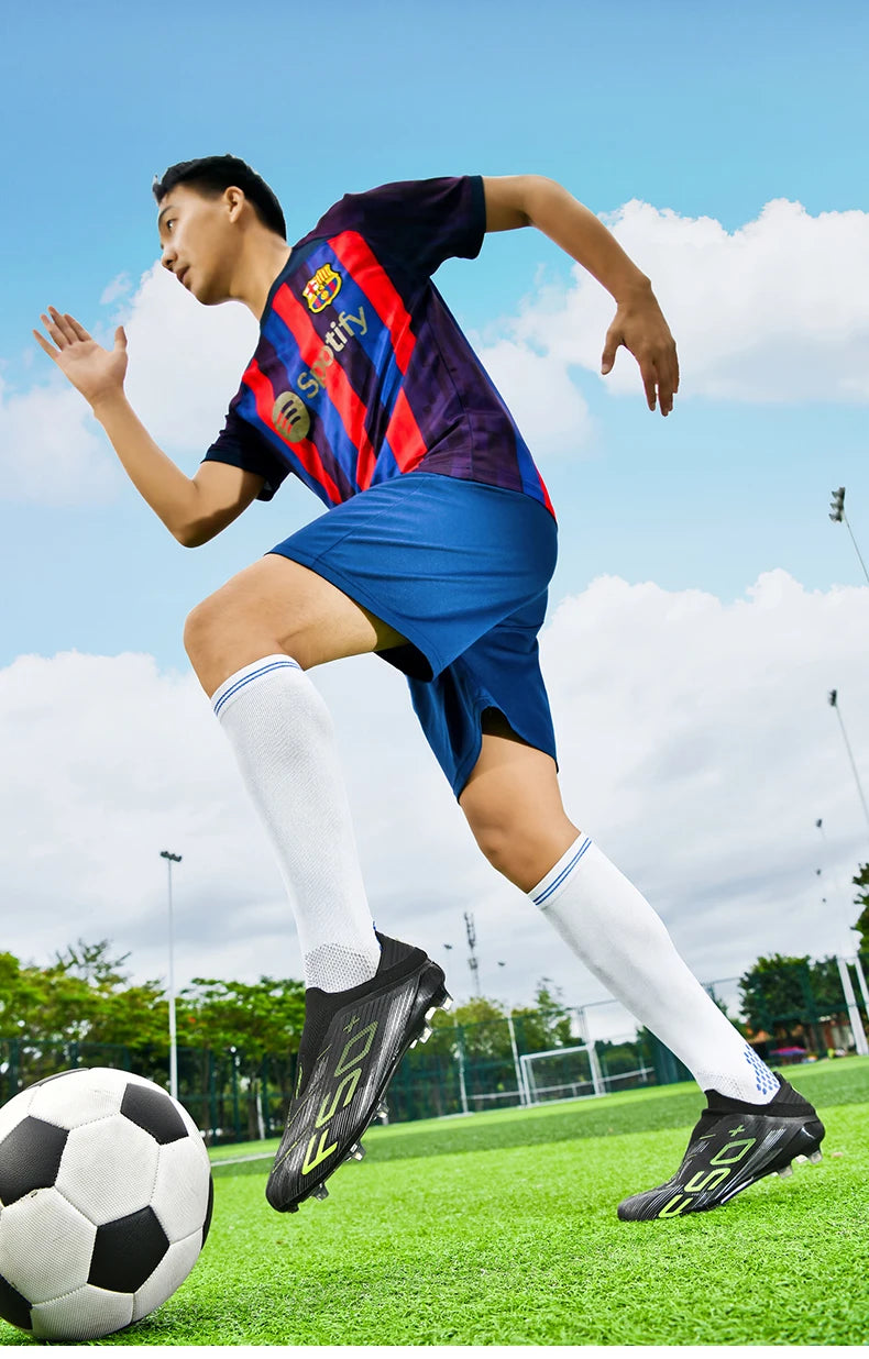 Heren sneakers met grasnoppen Hoogwaardige voetbalschoenen Futsal-voetbalschoenen Antislip voor binnen Populair model met hoge schacht voor buiten