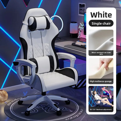 Muška e-sports stolica udobna je za dugotrajno sjedenje, računalna stolica može se nagnuti za opuštanje, naslon