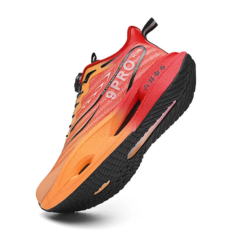 Unisex Performance Carbon Plate Running Shoes Wide Fit Non-Slip Breathable Racing Sports Sneakers for Men Women Workout Marathon