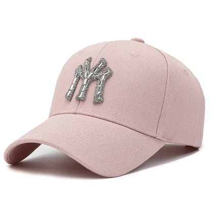 MY kšiltovka s kamínky pro ženy na jaro a podzim, ležérní streetwearová venkovní kšiltovka s kachním kšiltem, módní univerzální baseballová čepice proti slunci