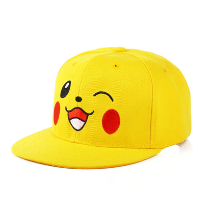 Pokemon Baseball Cap Pikachu Hat Pokemon Cosplay Hip Hop Cap for Girl Boy Children kids Anime Figures Toy Gift Cartoon Hat