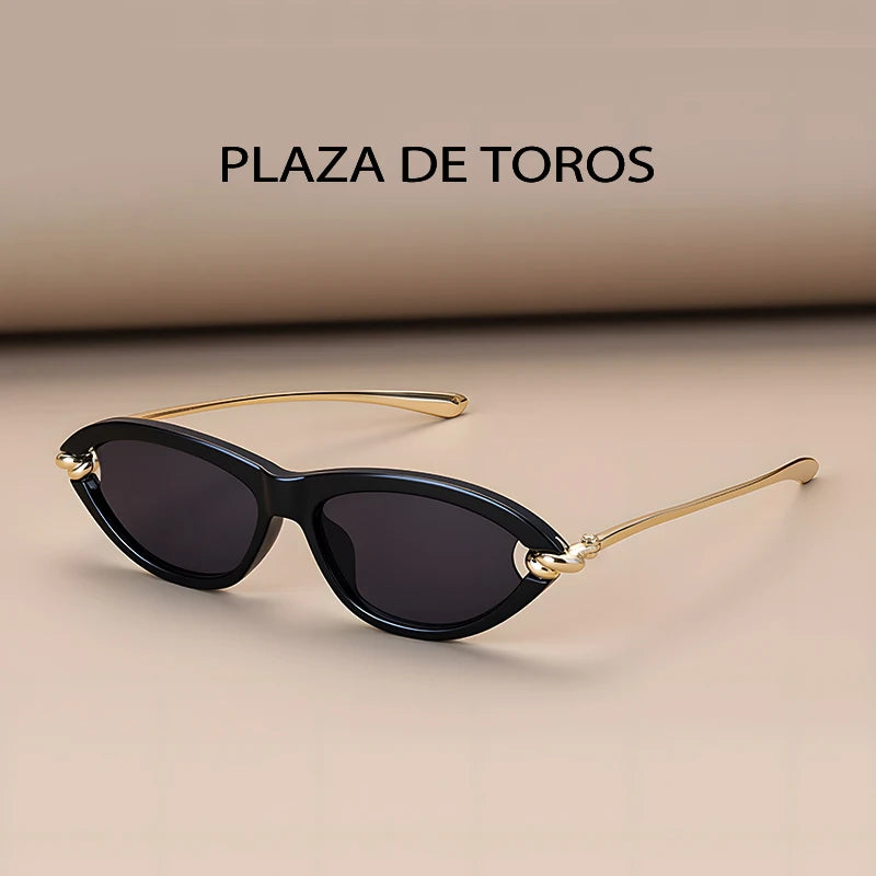 Trendy Luxury Brands Women's Cat Eye Tortoiseshell Sunglasses UV400 Oval Glasses For Woman Fashion Designer Classical Glasses