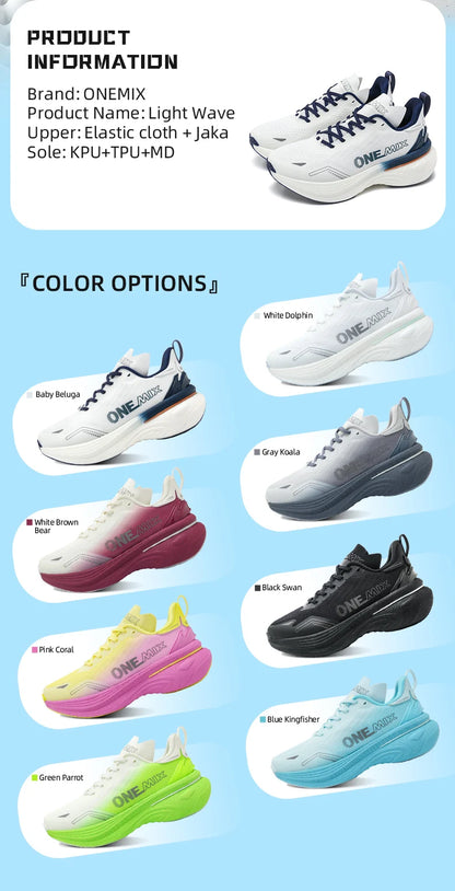 ONEMIX 2026 Jogging Running Shoes Unisex Lightweight Sneakers Road Wear-Resistant Fashion Sports Fitness Shoes