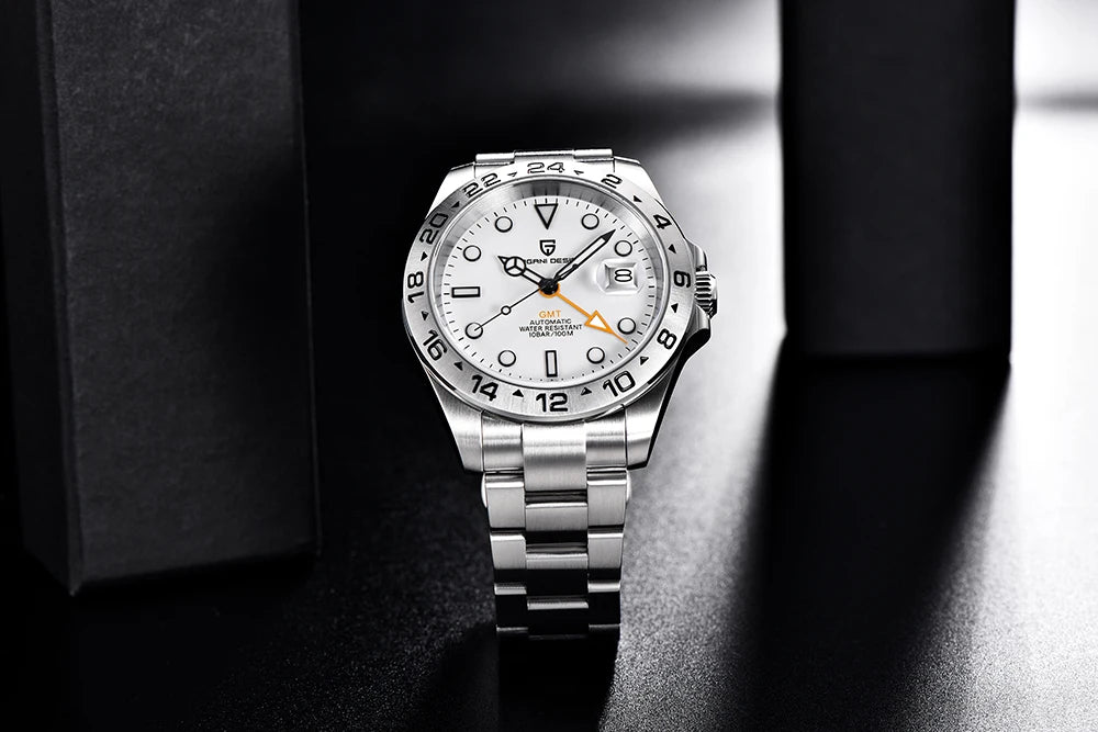 Pagani Design 2026 New Men's Automatic Mechanical Watch Gmt Sapphire Stainless Steel Waterproof 10Bar Luminous Bwg-9 Reloj Hombr