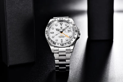 Pagani Design 2026 New Men's Automatic Mechanical Watch Gmt Sapphire Stainless Steel Waterproof 10Bar Luminous Bwg-9 Reloj Hombr