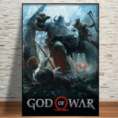 Classic Game G-God Of War Poster Modern Aesthetic Wall Art Print Room Decoration Items for Bedroom Home Decor Gift