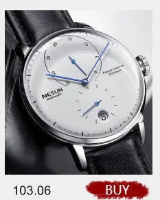 Relógio masculino mecânico automático LOBINNI Luxury Brand Switzerland com calendário perpétuo, vidro de safira e mostrador multifunções L13019-8