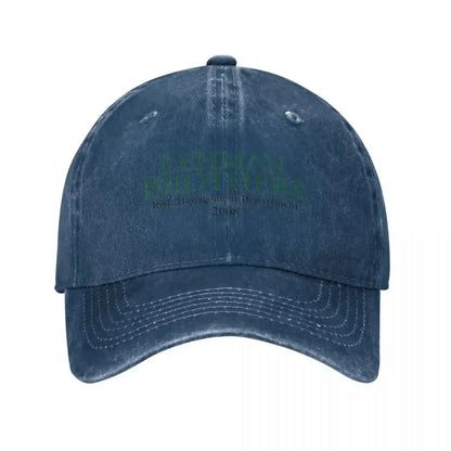 Retro kšiltovka Lehman Brothers z oddělení řízení rizik, unisex, s efektem opotřebení a vypraného vzhledu, outdoorová, běžecká, golfová čepice
