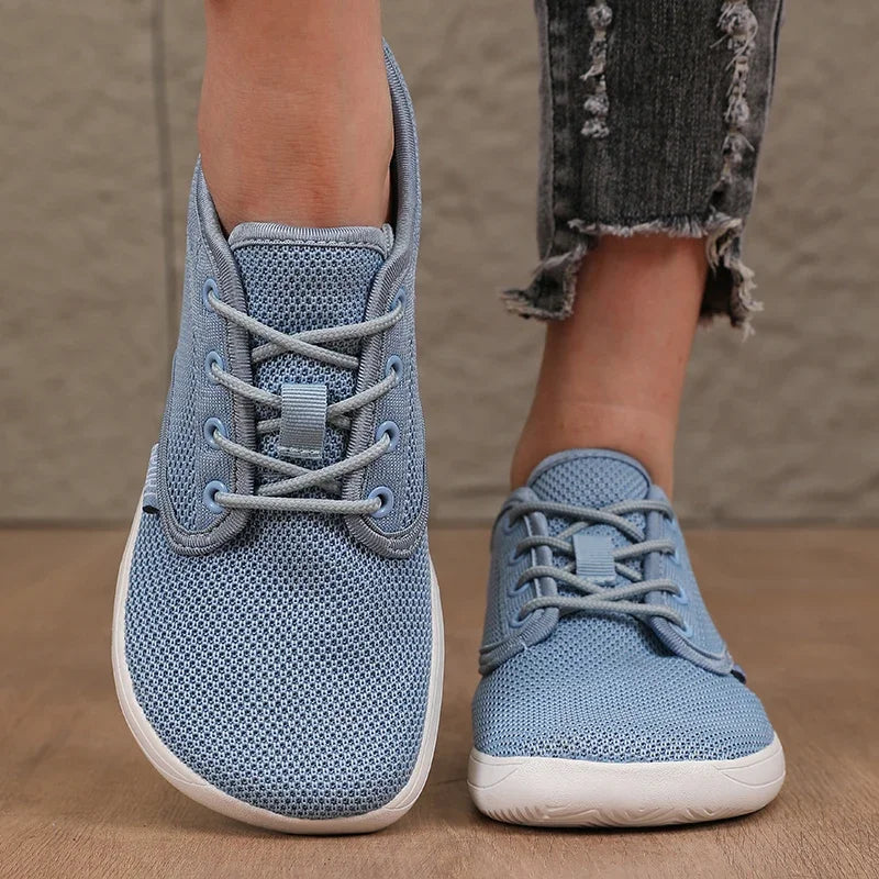 Atmungsaktive Sommer-Flachschuhe für Damen, leichte Mesh-Schuhe, bequeme Wanderschuhe, Herren-Schuhe für breite Füße, weiche Sohle, Freizeitkleidung, Barfuß